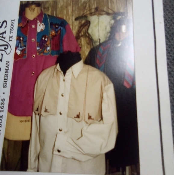 Dos de Tejas Sewing Pattern Texas Two Step 1022 Women's Western Shirts Size 8-18 - Picture 2 of 2